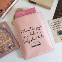 Book Sleeve - Book Quote - Mock Leather Book Sleeve For Paperbacks