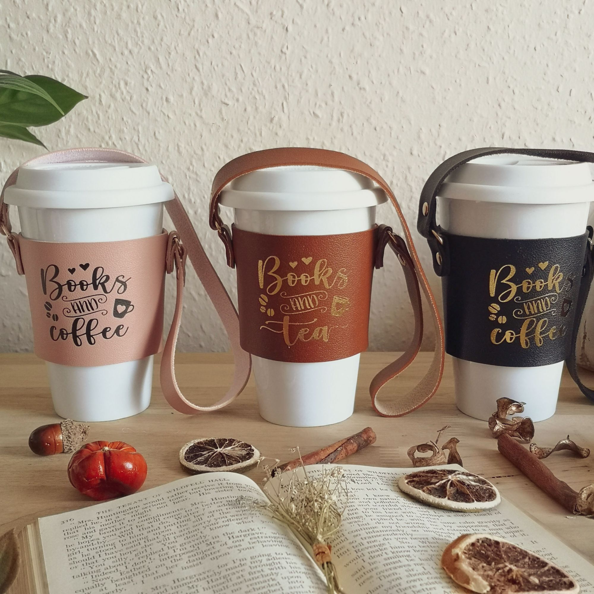                      Books & Coffee Cup Sleeve