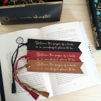 Between the pages of a book PU Leather Bookmark With Tassel