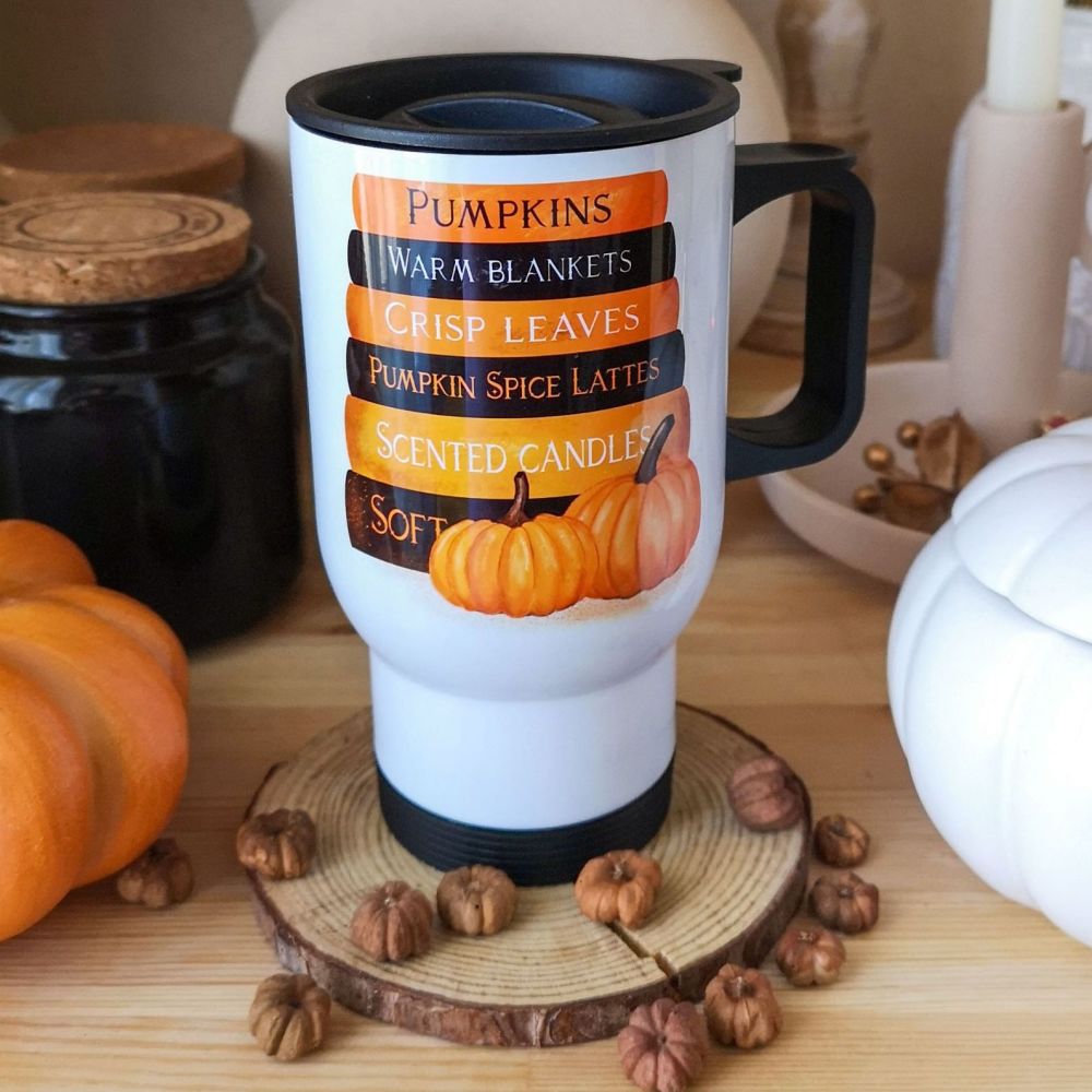 Cosy Autumn Pumpkin Travel Mug