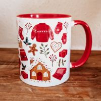 Christmas Cosy Mug with Red Accents