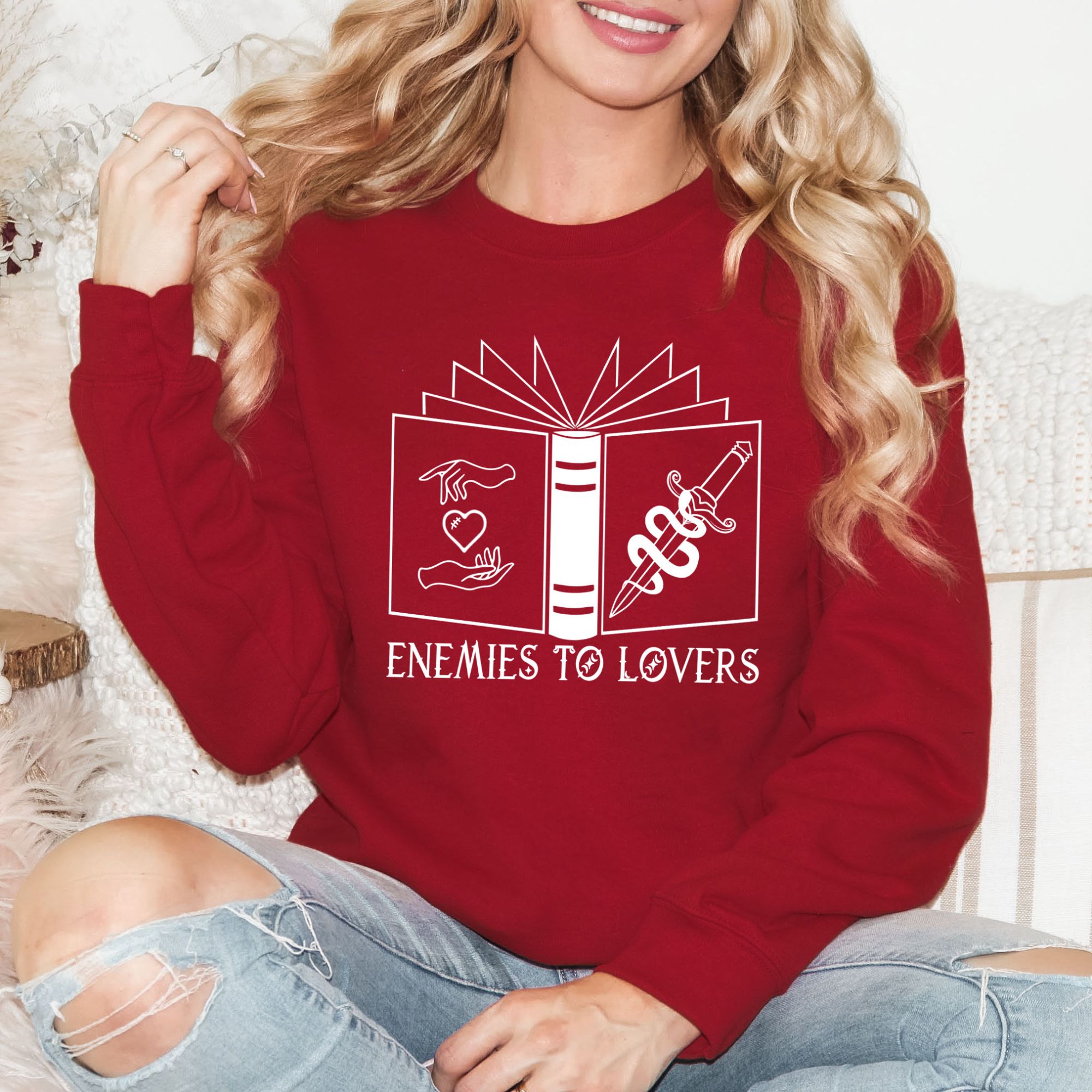                       Enemies to Lovers Sweatshirt                      Books & Coffee Christmas Sweatshirt