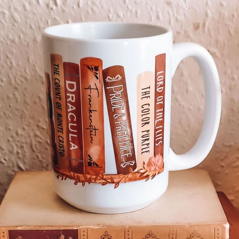 Cosy Bookshelf Classics Large Mug
