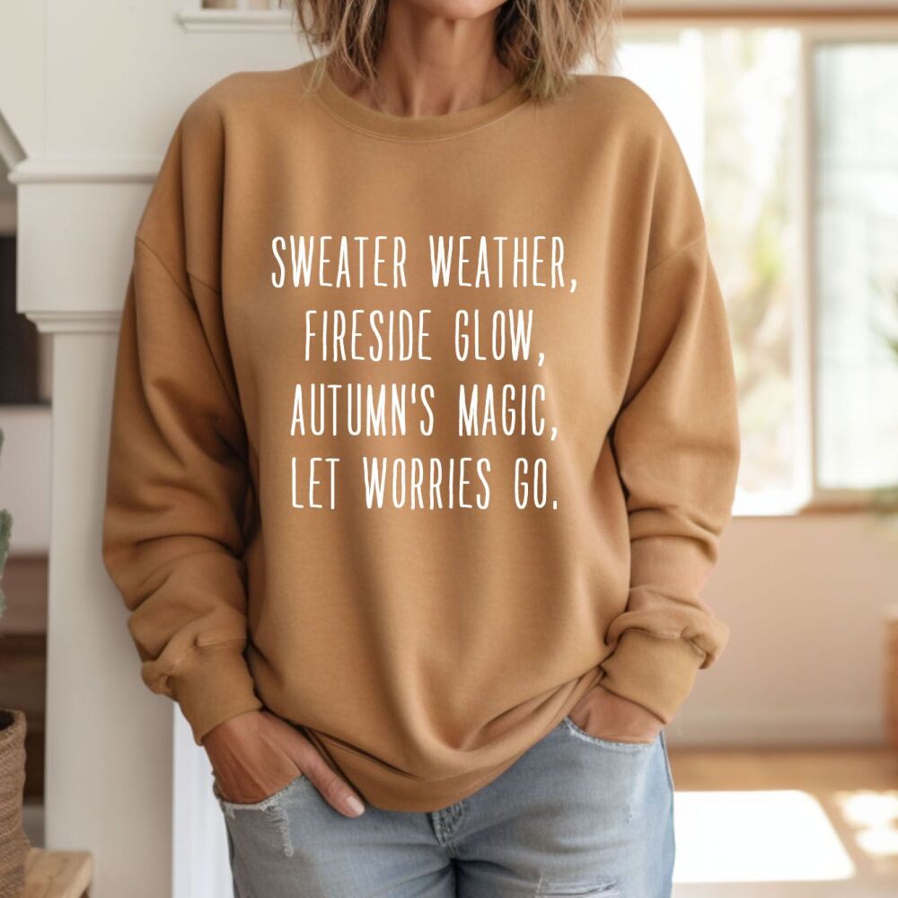 Autumn's Magic Sweatshirt - Embrace Sweater Weather and Fireside Glow!