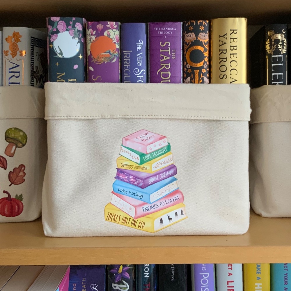 Pastel Bookstack, Bookish Tropes  Book Basket