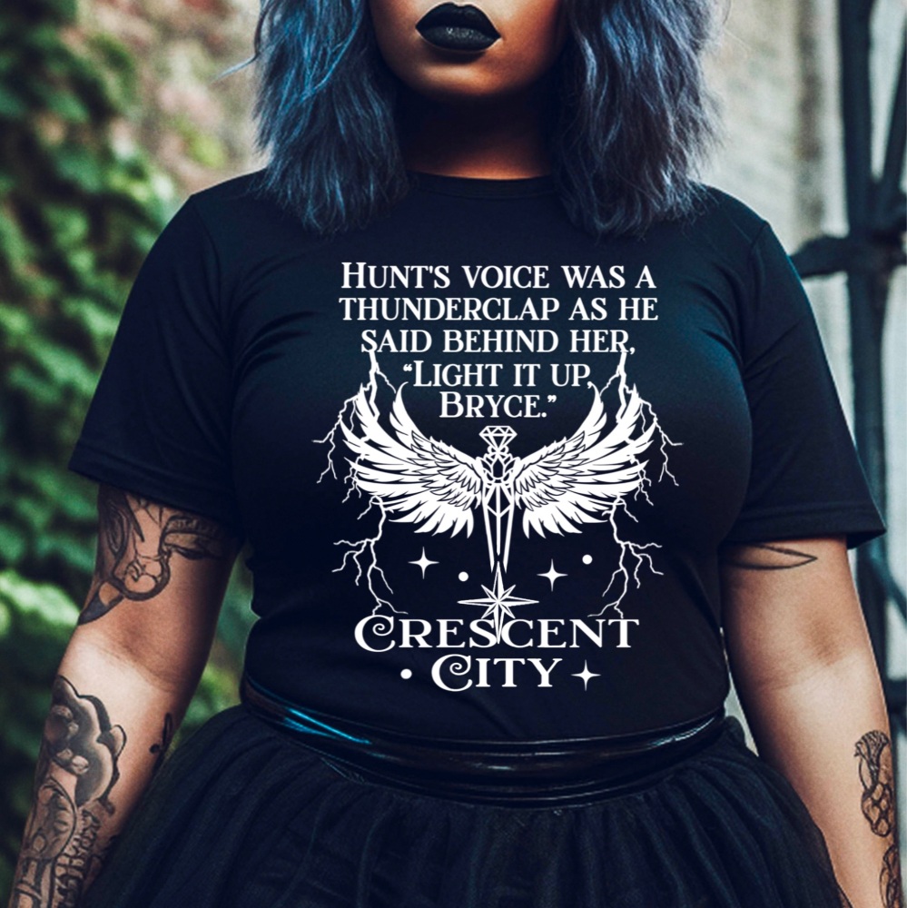 Crescent City Bryce and Hunt T-shirt,  House of Sky and Breath, Sarah J Maas Licensed Merch