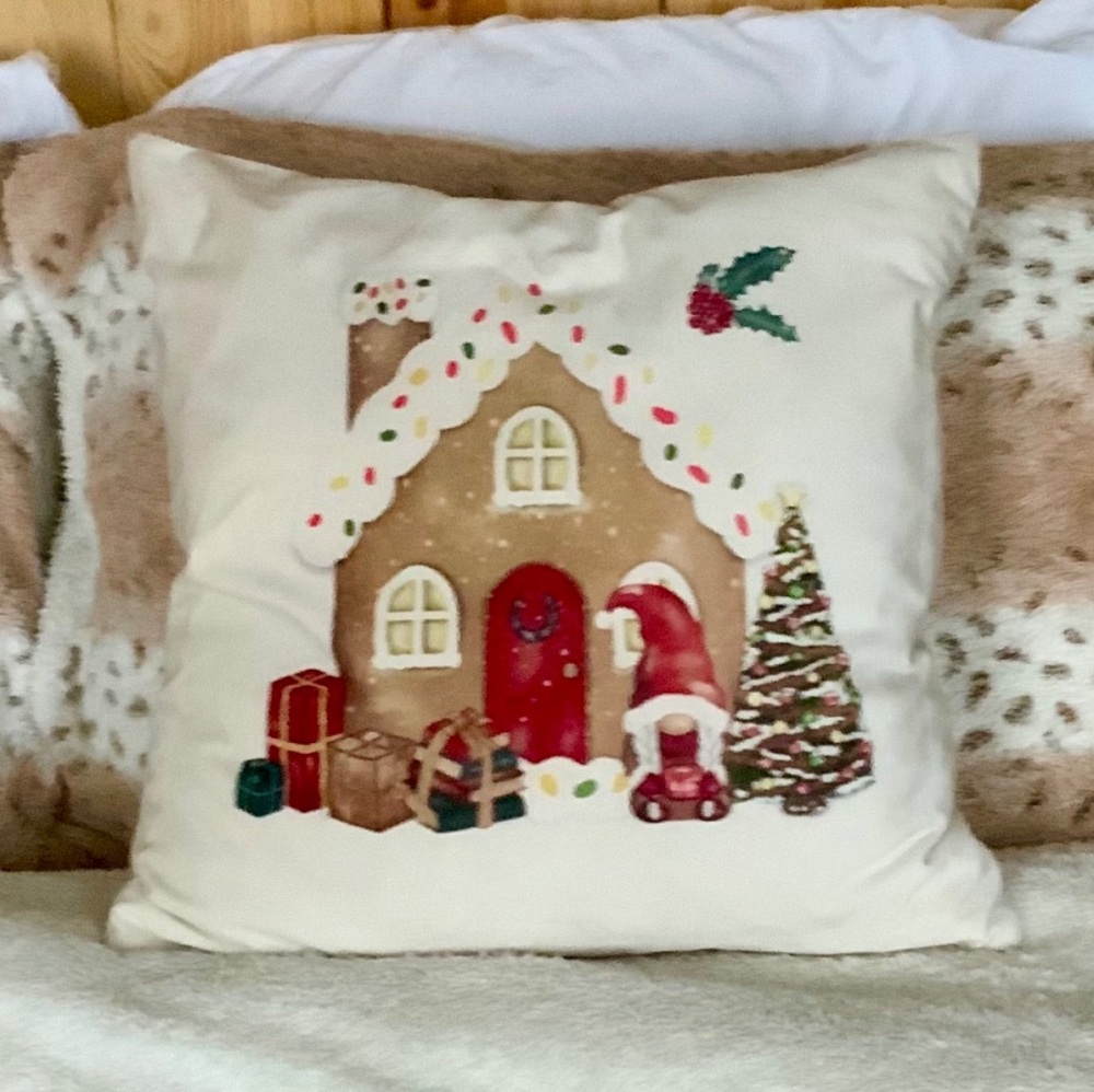 Cosy Christmas Scene Cushion Cover