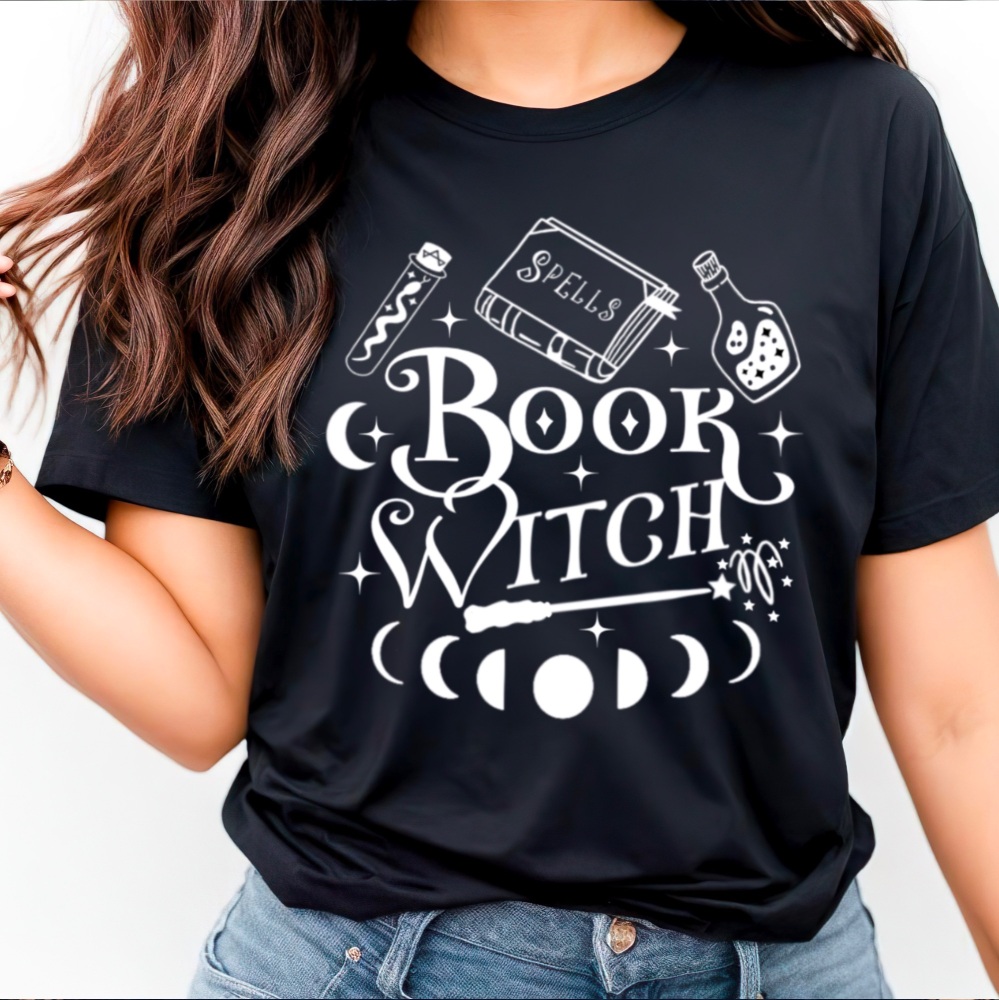 Book Witch T-shirt For Fantasy Readers