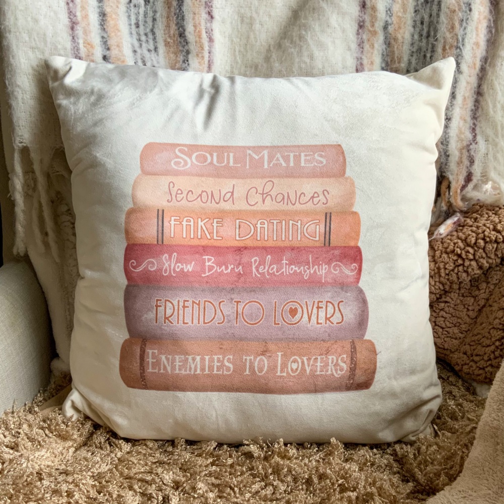 Romance Book Tropes Cushion Cover
