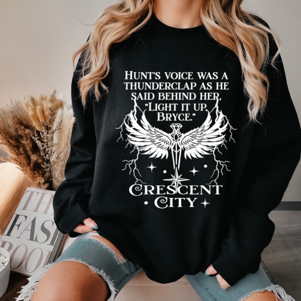 Crescent City Bryce and Hunt Sweatshirt, House of Sky and Breath, Sarah J Maas Licensed Merch