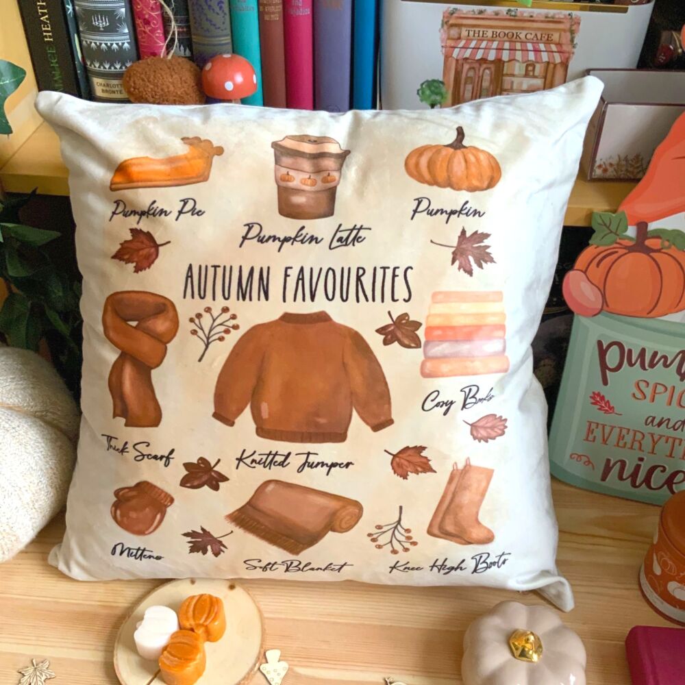 Cosy Autumn Favourites Cushion Cover