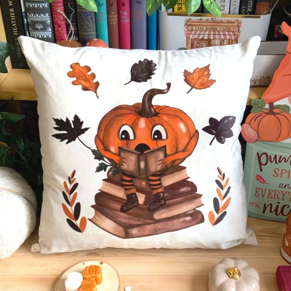 Cosy Reading Pumpkin Cushion Cover