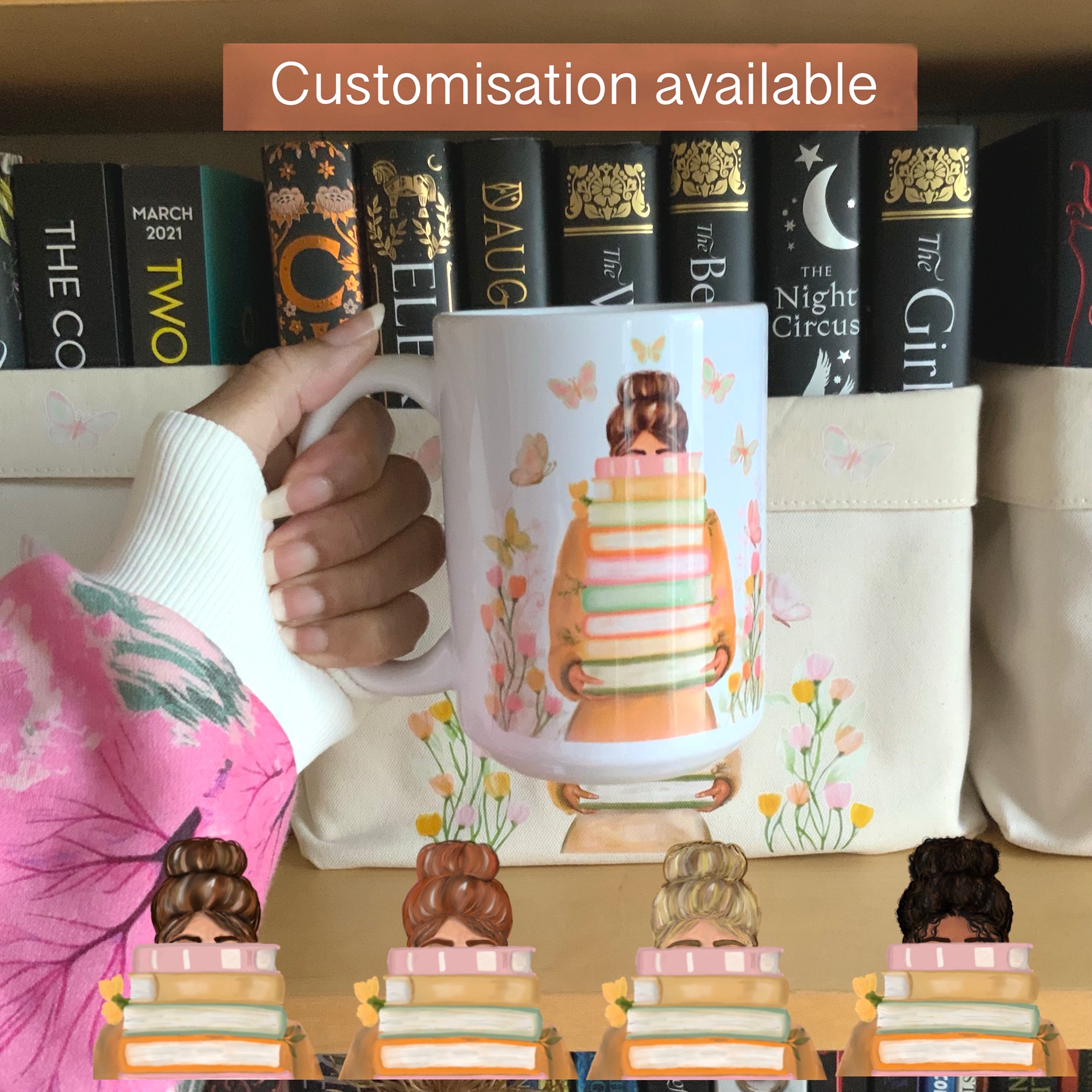Spring Bookworm Mug