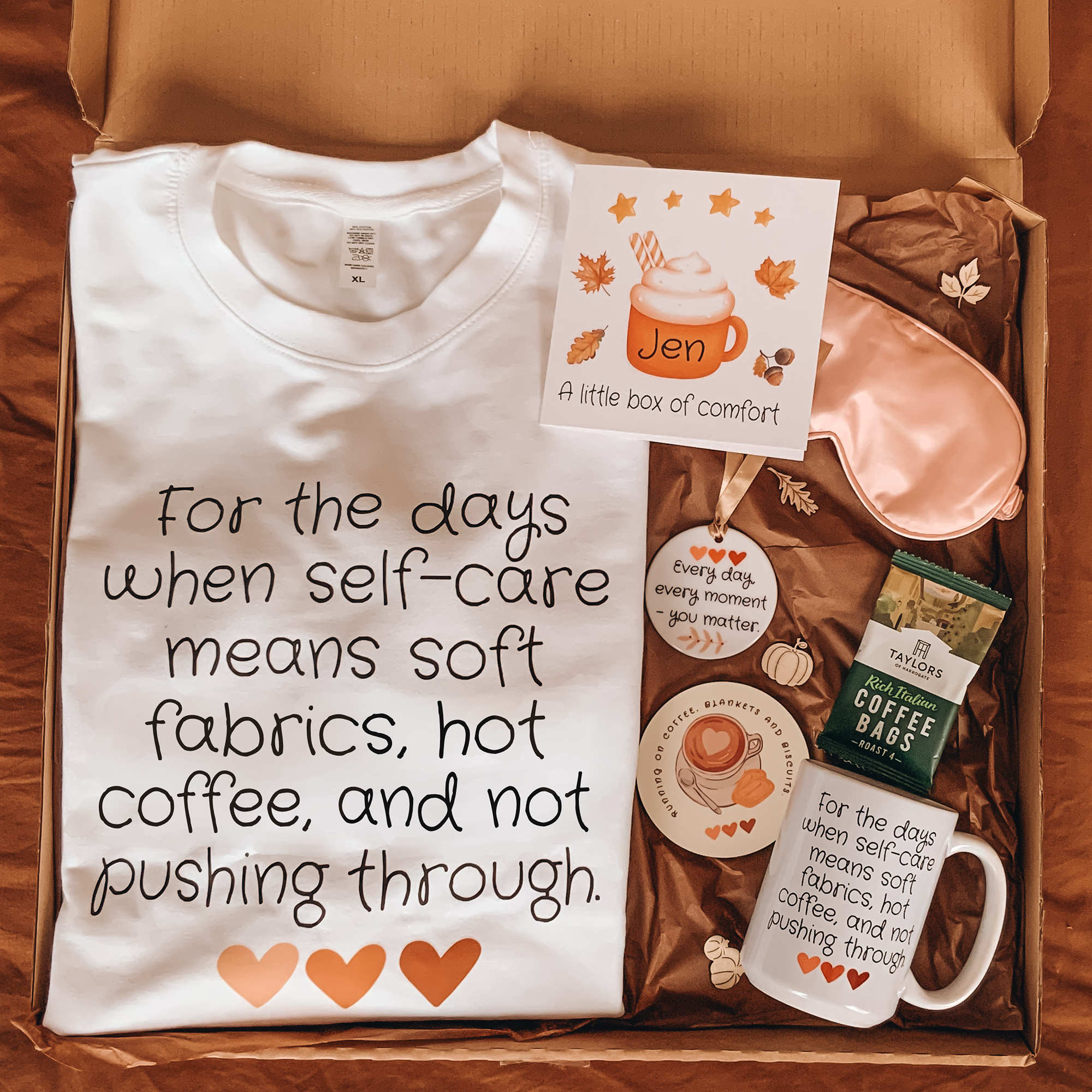                         Cosy Self-Care Comfort Gift Box For Coffer Lovers 