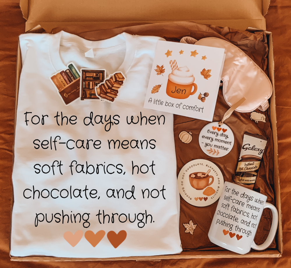Cosy Self-Care Comfort Gift Box For Hot Chocolate Lovers - Hot Chocolate & 