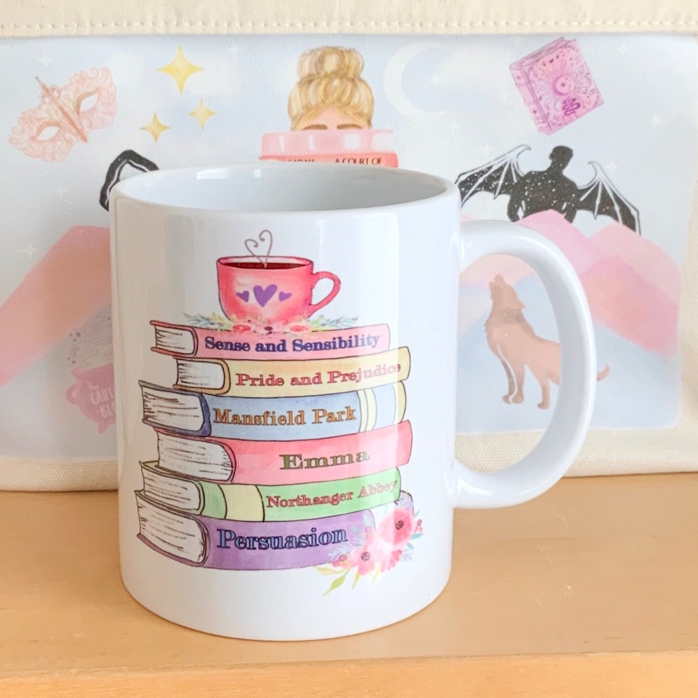 Jane Austen Book Novels Mug