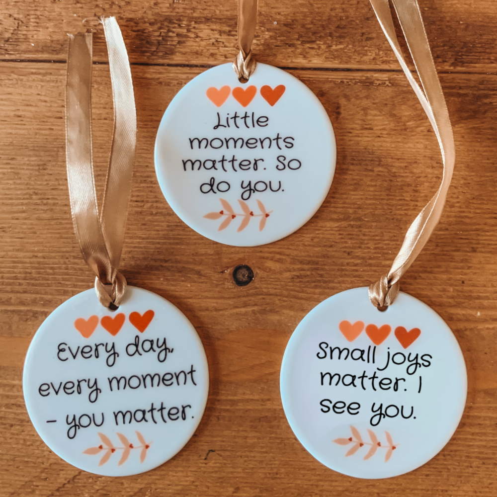 Ceramic Keepsake Self-Care Trio, “You Matter”, “I see you”