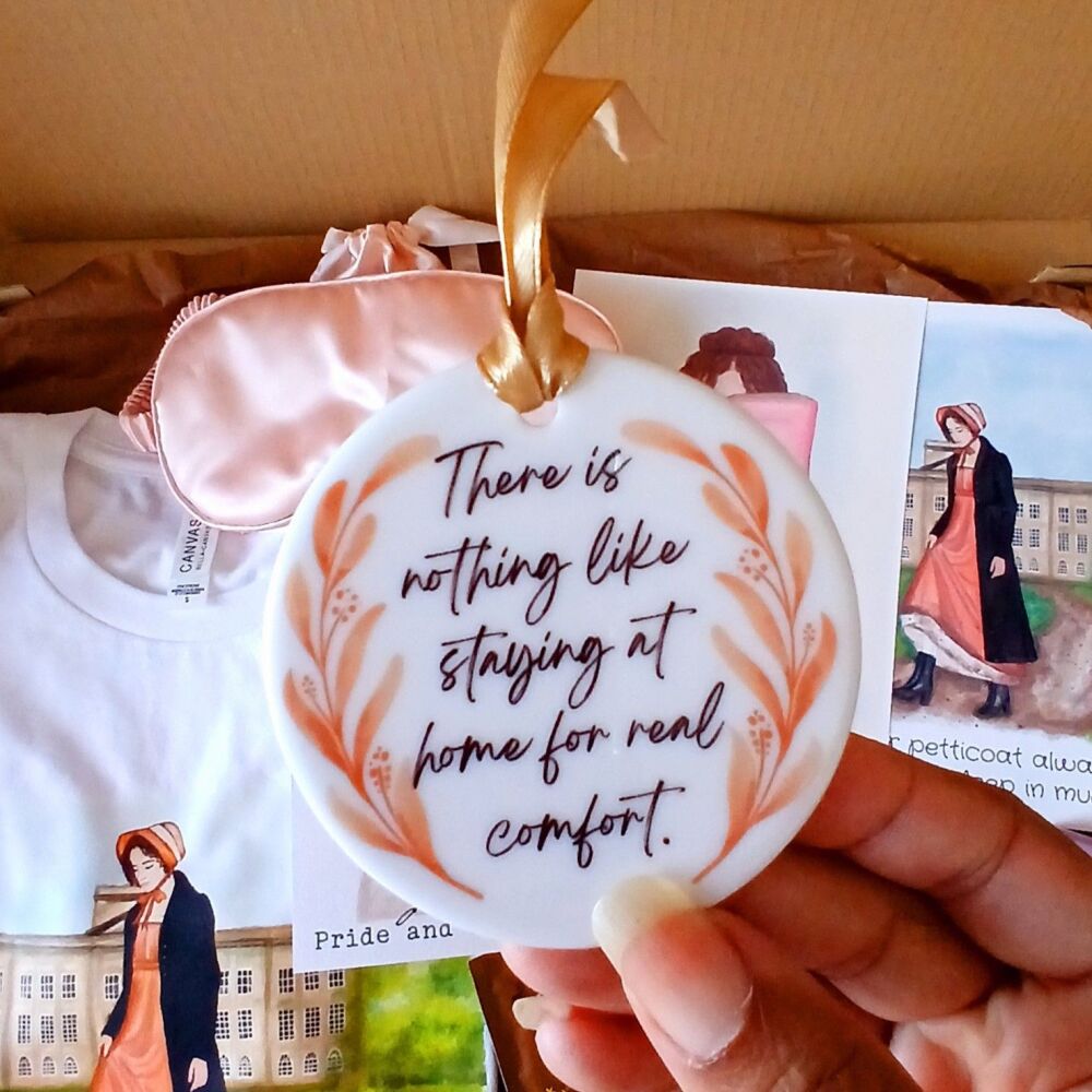 Ceramic Keepsake ‘Jane Austen' Pride & Prejudice - there is nothing like staying at home...