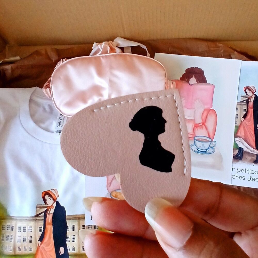 Jane Austen Bookmark - Pink Heart Page Holder