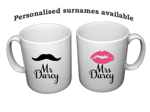 mr &amp;amp; mrs darcy mugs pink