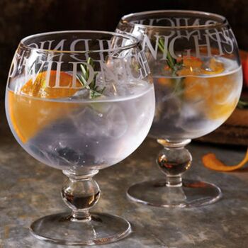 How about a Black Toast Set Of 2 Gin Glass?