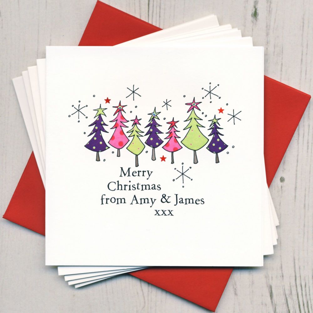 Personalised Christmas Trees Cards