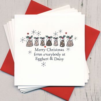 Personalised Christmas Puddings Cards