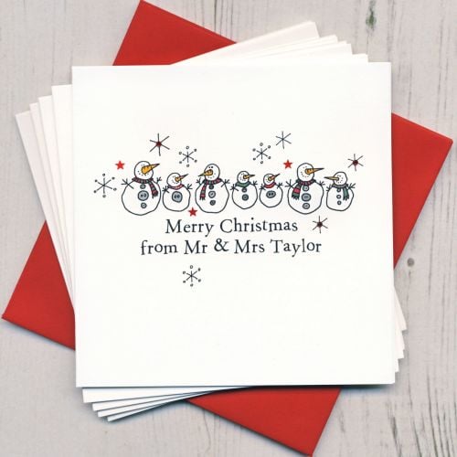 Personalised Snowmen Cards