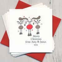 <!-- 009-->Personalised Rudolph Christmas Cards