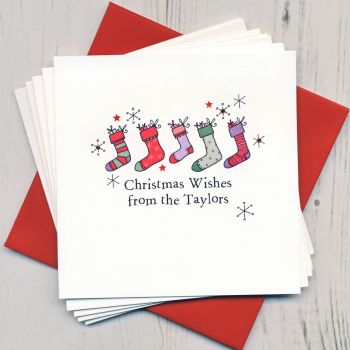Personalised Christmas Stockings Cards