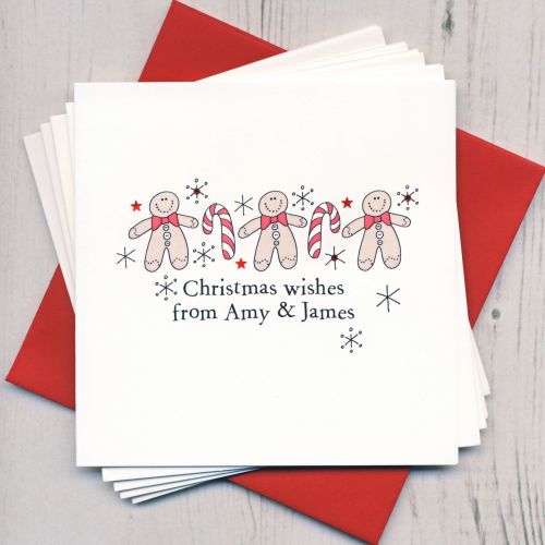 Personalised Gingerbread Men Cards