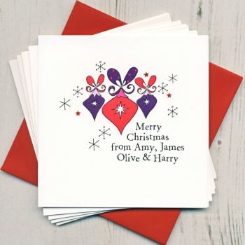 Personalised Christmas Bauble Cards