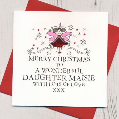 Personalised Fairy Christmas Card