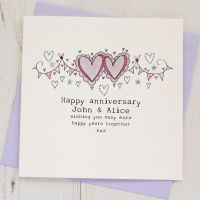 <!-- 001 --> Personalised Happy Anniversary Card