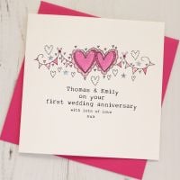 <!-- 016 --> Personalised Happy First Anniversary Card