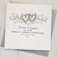 <!-- 010 --> Personalised Diamond Wedding Anniversary Card