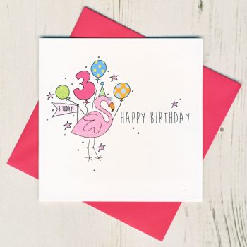 Happy 3rd Birthday Flamingo