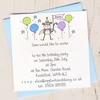 Pack of Monkey Party Invitations