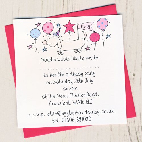 Pack of Dog Party Invitations