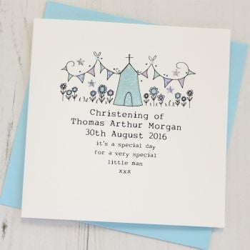 Personalised Boy's Christening Card