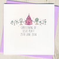 <!-- 003 --> Personalised Girl's Christening Card