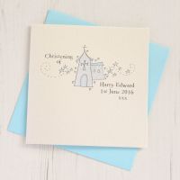 <!-- 011 --> Personalised Boy's Christening Card