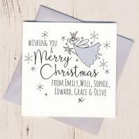 <!-- 012-->Personalised Glittery Fairy Christmas Cards