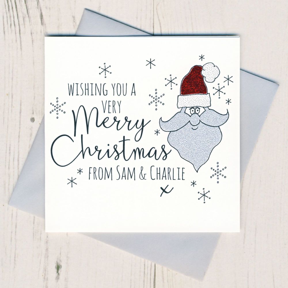 Personalised Glittery Santa Cards