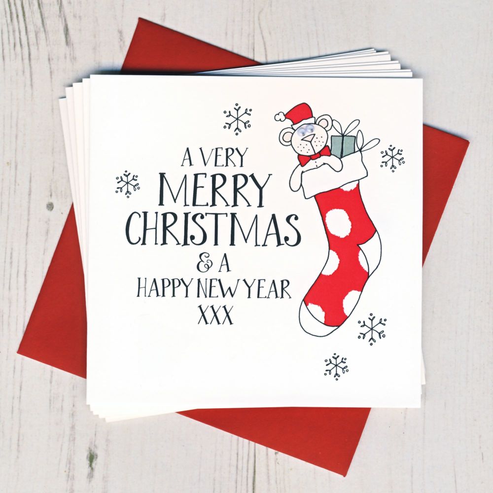 Pack Of 10 Stocking Christmas Cards