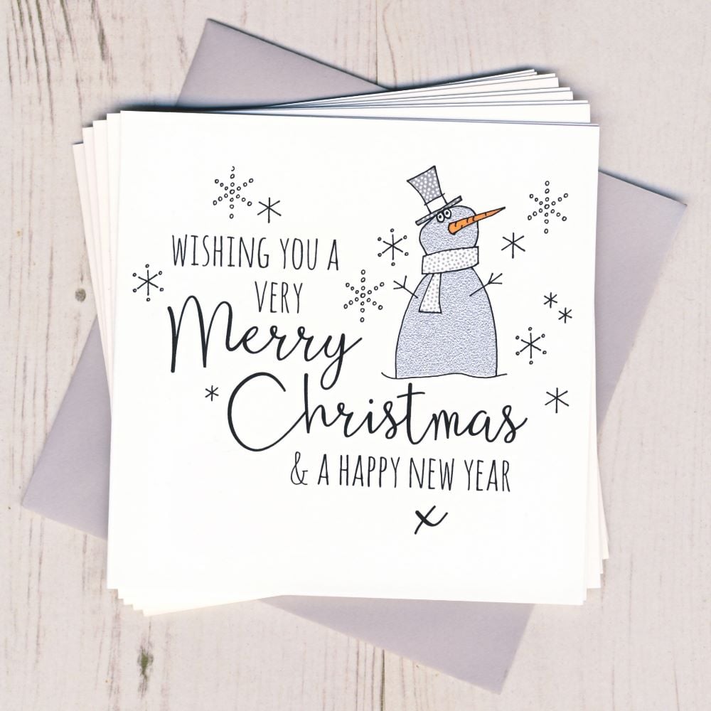 <!-- 009 -->Pack of Five Glittery Christmas Cards