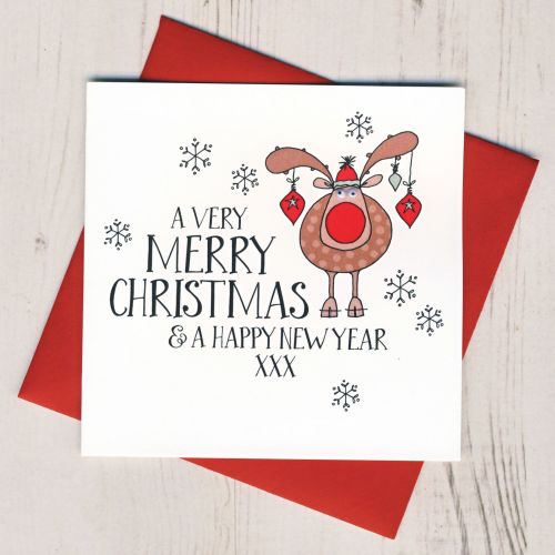 Wobbly Eyes Rudolph Card