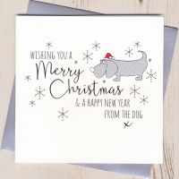 Glittery Christmas Card From The Dog