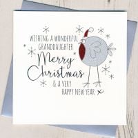 <!-- 003-->Glittery Granddaughter Christmas Card
