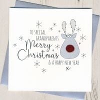Glittery Grandparents Christmas Card